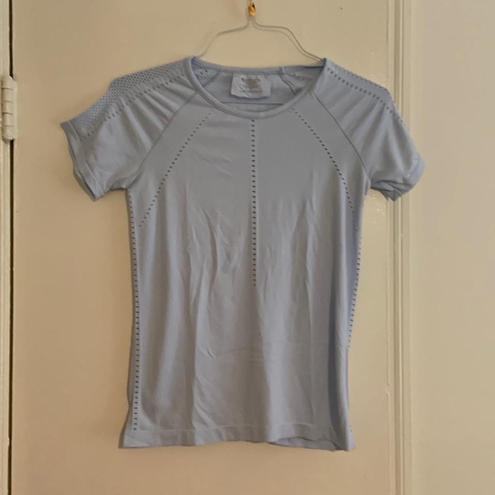 Light Blue Short Sleeve Top—Athleta—Size Small